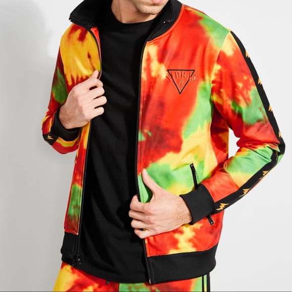 Guess Other - Guess x J Balvin tie dye track jacket. NWT